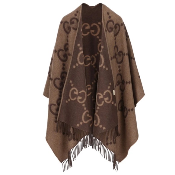 Gucci Jackets & Blazers - GUCCI Jumbo GG logo reversible cape poncho wrap